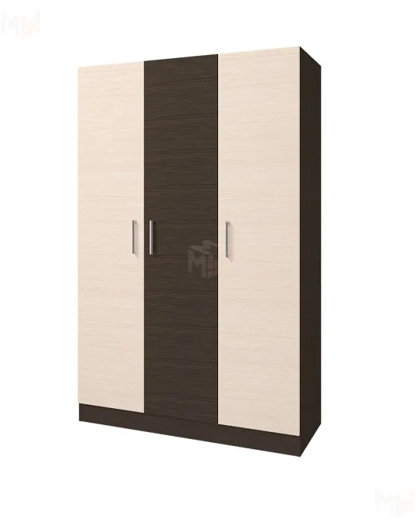 Шкаф Леси 3-х створчатый (венге/дуб) без зеркал
