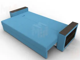 Диван прямой Дубай Лайт ( Амур 10 голубой )