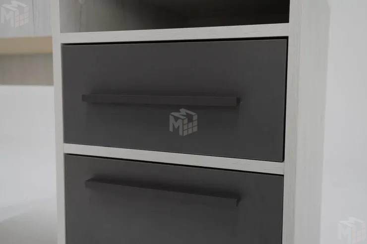 Стол письменный Нильс Дуб Эльза/Темно-Серый Лофт