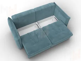 Диван прямой Лига-100 НПБ ( SEVEN 113 бирюзовый )