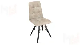 Стул Аспен К3 Черный муар, Велюр Wellmart Dark Beige