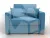 Кресло-кровать Лига-104 (80) ( Амур 10 голубой )