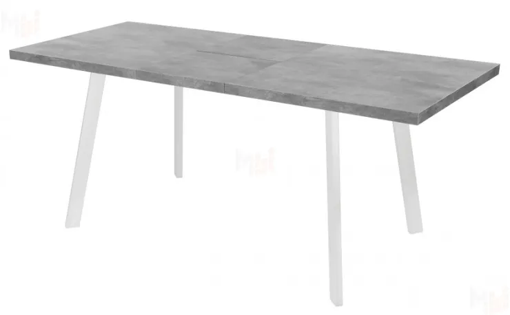 Стол раскладной Лаки Лофт 140 Бетон/Белый