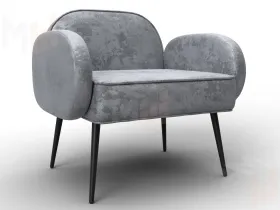 Кресло Лига-086 ( велюр NUVOLA 80 серый )