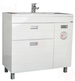 Тумба под умывальник "Elen 90" Cube с двумя верхними ящиками В2 Домино