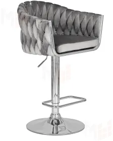Стул барный DOBRIN MARCEL (серый велюр (MJ9-75))