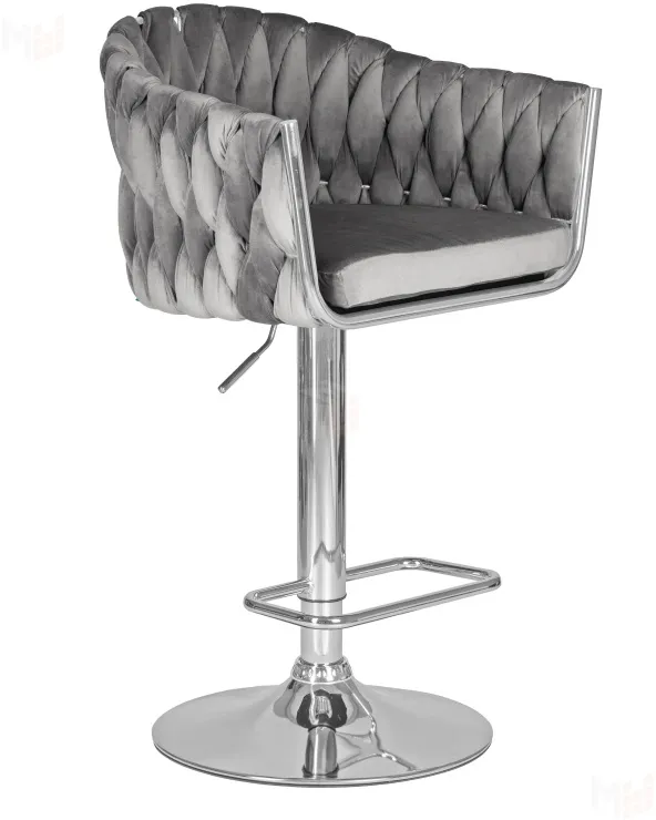 Стул барный DOBRIN MARCEL (серый велюр (MJ9-75))