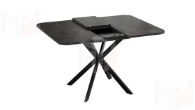 Стол обеденный раздвижной Лиссабон Тип 1 Черный муар, Ателье темный