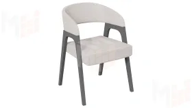 Кресло Техас 1 - W-101 Графит, тк. №220 Шенилл Estetica vanilla