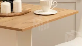 Стол обеденный Анкона Тип 1 Белый, Дуб Крафт золотой