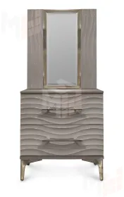 Тумба прикроватная Гравита серый камень глянец