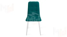 Стул Аспен К1С Белый матовый, Велюр Confetti Izumrud