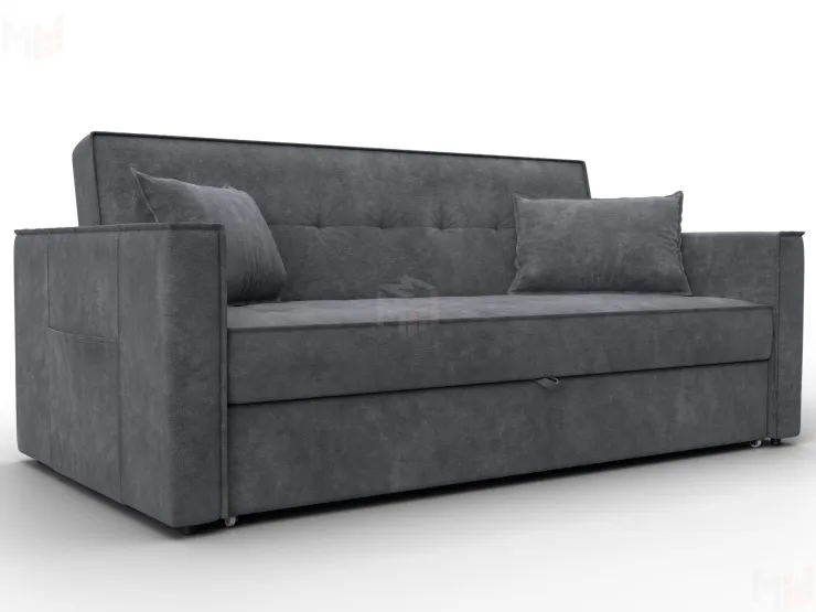 Диван прямой Лига-104 (160) ( BRUT 16 темно-серый )