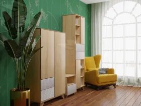 Гостиная Копенгаген дуб сонома/белый матовый вариант 5