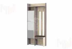 Прихожая Гретта 1 Ясень Черный/Дуб Сонома