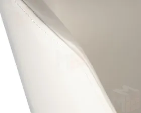 Стул барный DOBRIN ALDO (белый PU P23, основание из нержавеющей стали)