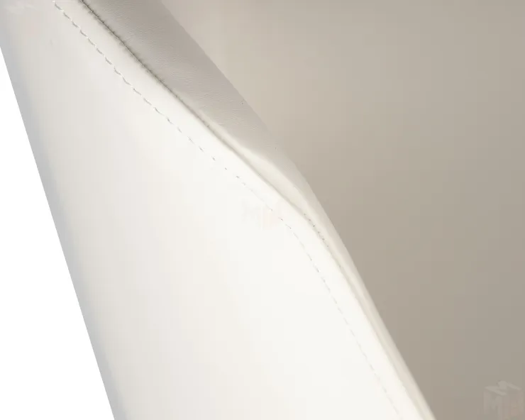 Стул барный DOBRIN ALDO (белый PU P23, основание из нержавеющей стали)