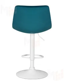 Стул барный DOBRIN TAILOR WHITE (морской волны велюр (MJ9-99))