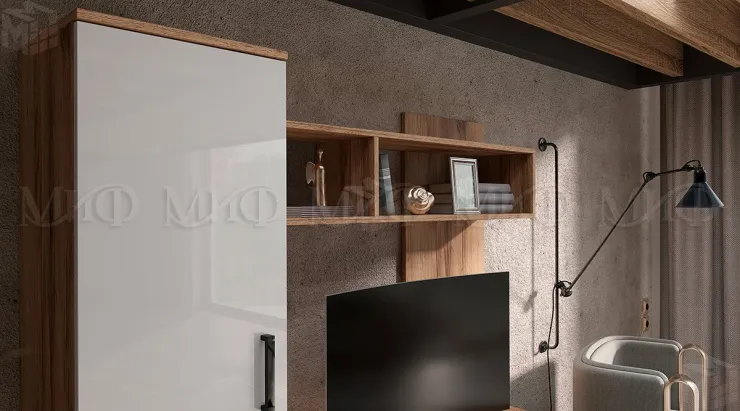 Гостиная Мини (дуб крафт/белый глянец)