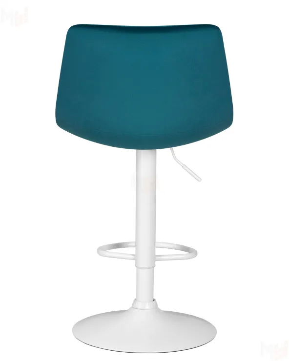 Стул барный DOBRIN TAILOR WHITE (морской волны велюр (MJ9-99))