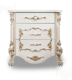 Тумба прикроватная Флоренция белый глянец
