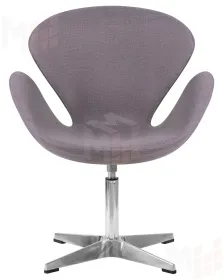 Кресло дизайнерское DOBRIN SWAN (серая ткань IF11)