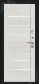 Входная металлическая дверь Техно Букле черное/Bianco Veralinga