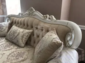 Диван Мона Лиза 3х местный белый глянец