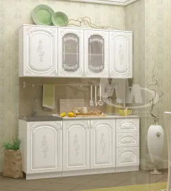 Кухня Лиза-2 МДФ 1,7 белый глянец