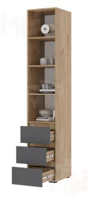 Пенал открытый Хелен ПН 02 дуб крафт золото - серый графит