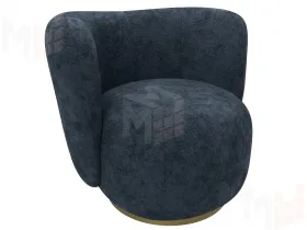 Кресло Лига-072 ( шеннил CRUZ 79 синий )