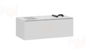 Тумба ТВ Глосс - ТД 319.03.12 Белый глянец, Стекло Белый глянец