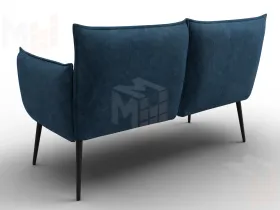 Диван прямой Лига-083 ( велюр BRUT 11 синий )