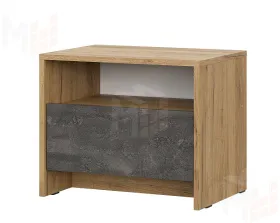  Тумба прикроватная МСП 1 Серия 2 Дуб Золотой/Камень Темный