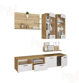 Гостиная Ненси-3 (крафт золотой/белый глянец)