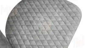 Стул Гэтсби К2 Белый матовый, Велюр Wellmart Silver