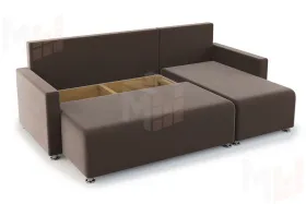 Угловой диван Челси (коричневый/узор)