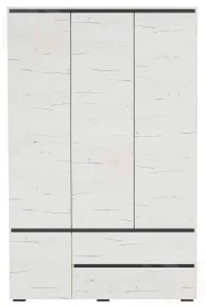  Шкаф ГРЕТТА 4С2Я  Дуб Крафт белый-Антрацит