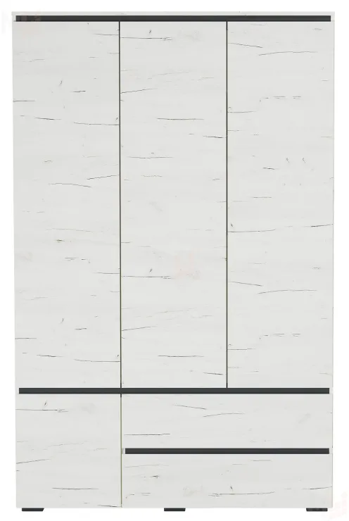  Шкаф ГРЕТТА 4С2Я  Дуб Крафт белый-Антрацит