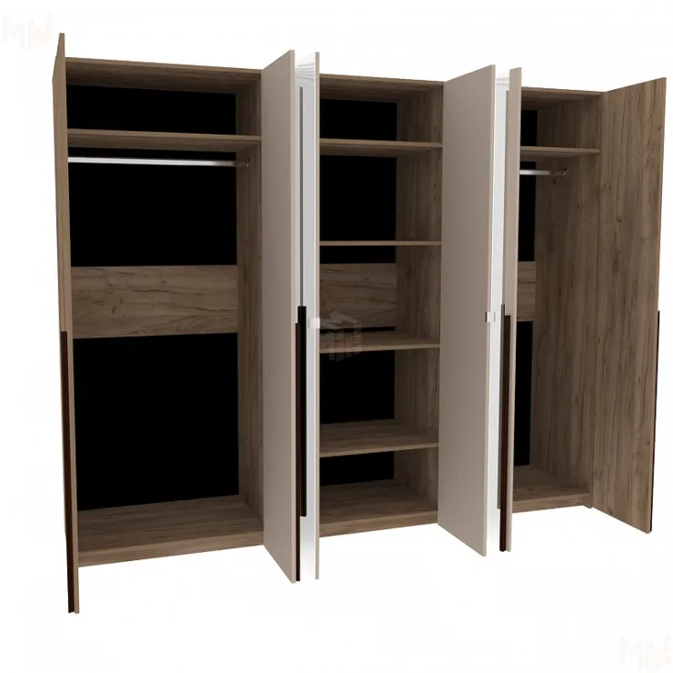 Шкаф для одежды и белья 6-створчатый КАРА 7