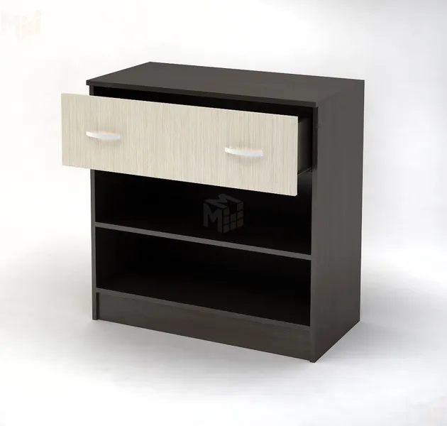 Комод с 1 ящиком и створками Басса КМ 552 М  венге - белфорт