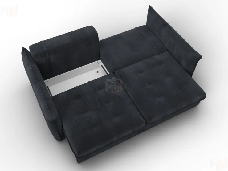 Диван прямой Лига-100 НПБ ( TOWER 11 темно-серый )