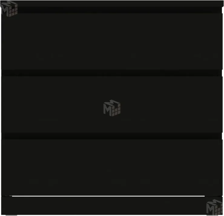 Комод Варма 3 ясень черный