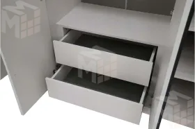 Шкаф 4-х створчатый Николь 24 Кашемир/Черный