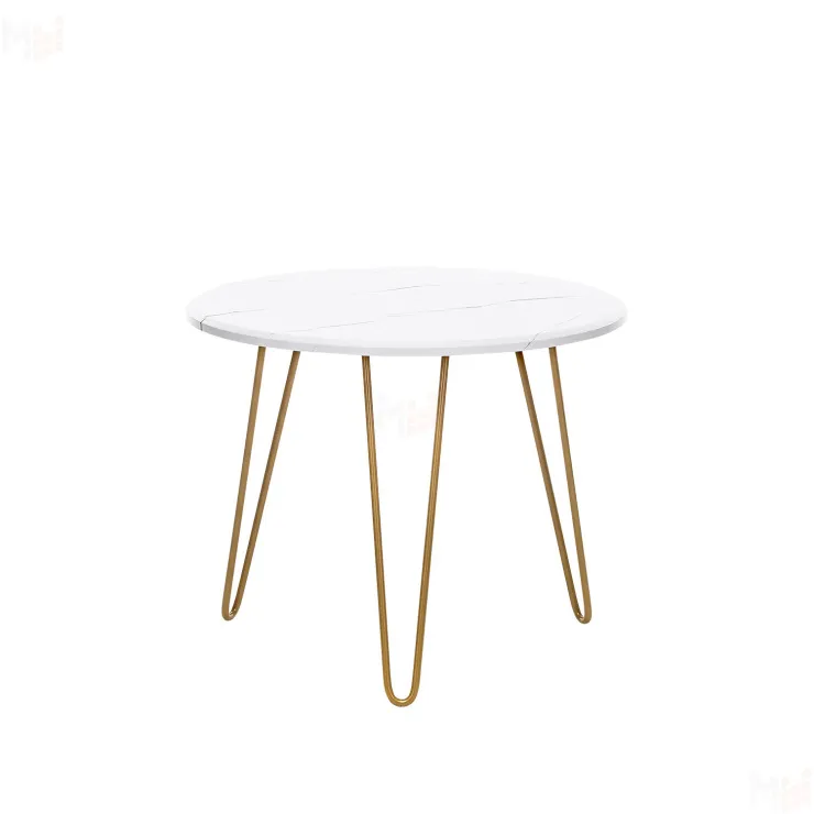 Стол журнальный Калифорния РИД Голд 430 (Белый мрамор)