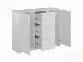 Тумба Сириус 2 двери 3 ящика 117*95 белый