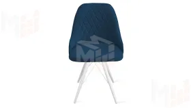 Стул Гранд К3 Белый матовый, Велюр Confetti Blue