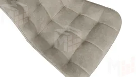 Стул BOSTON  Белый муар, Велюр V005 светло-бежевый