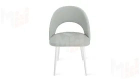 Стул Гэтсби К1К Белый матовый, Велюр Confetti Silver