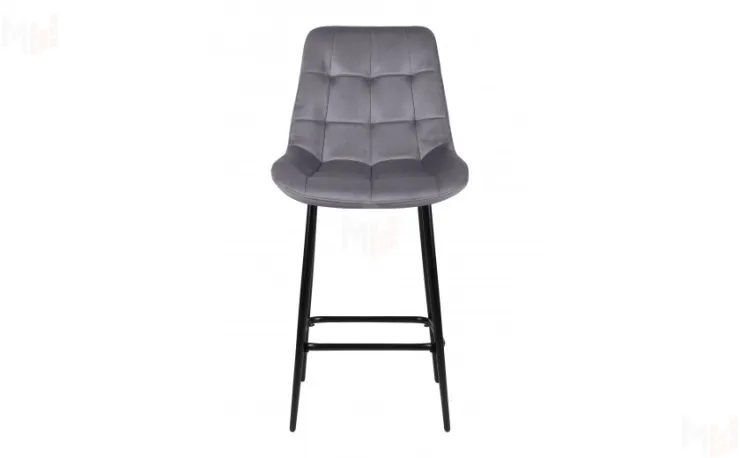 Полубарный стул Эйден Confetti темно-серый H-15/черный